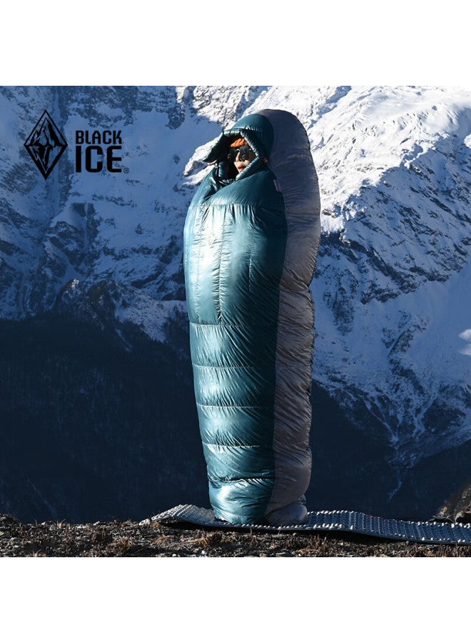 Black Ice Blackice Z Series Lightweight Mummy-style Goose Down Sleeping Bag Camping Sleeping Bag Z400 / Starry Sky Blue / M - Image 2