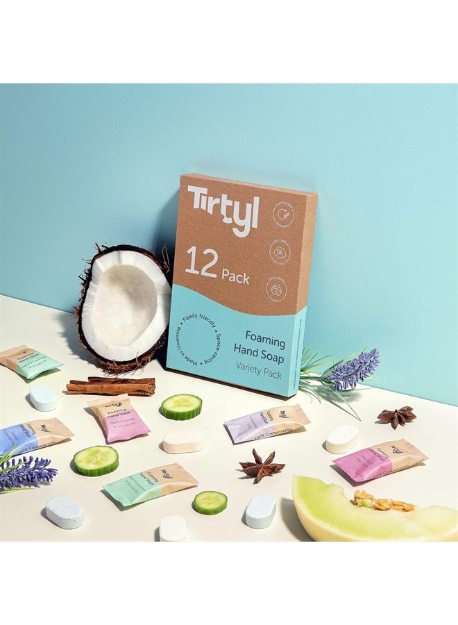 Tirtyl Foaming Hand Soap Tablet Refills - 12 Pack - 96 fl oz total (makes 12x 8 fl oz bottles of soap) - Cleansing & Moisturizing - Compostable Packaging - Variety Fragrance Pack - Image 4