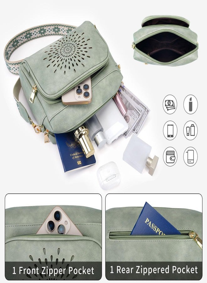 APHISON Crossbody Bags for Women, Vegan Leather Sunflower Crossbody Phone Purse Shoulder Handbags with Adjustable Strap - Image 3