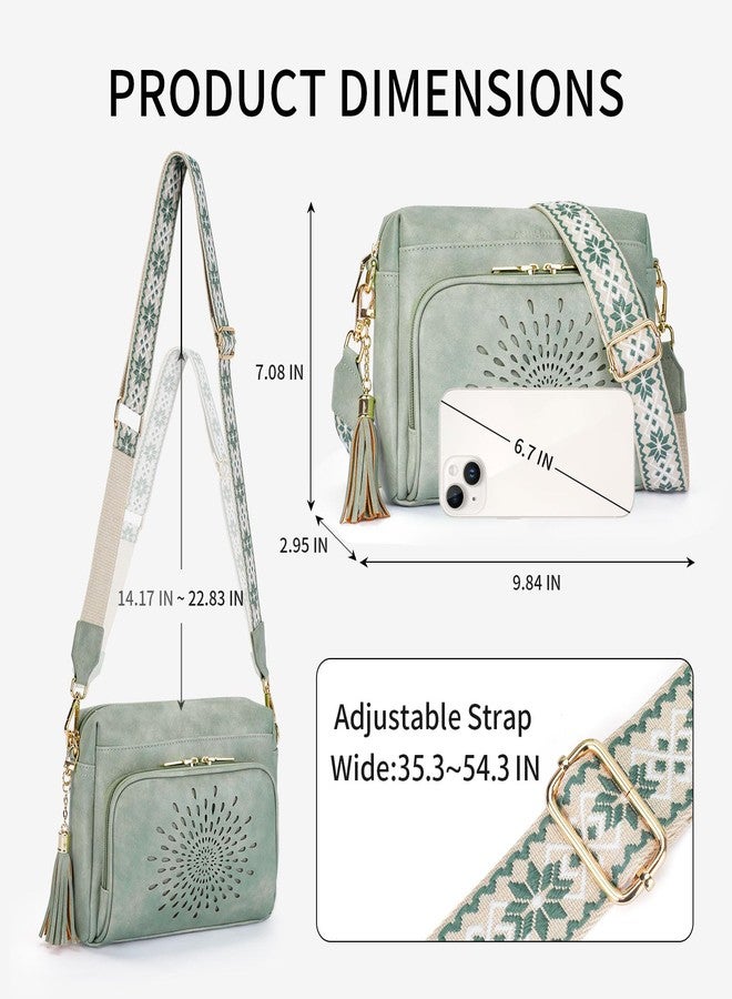 APHISON Crossbody Bags for Women, Vegan Leather Sunflower Crossbody Phone Purse Shoulder Handbags with Adjustable Strap - Image 5