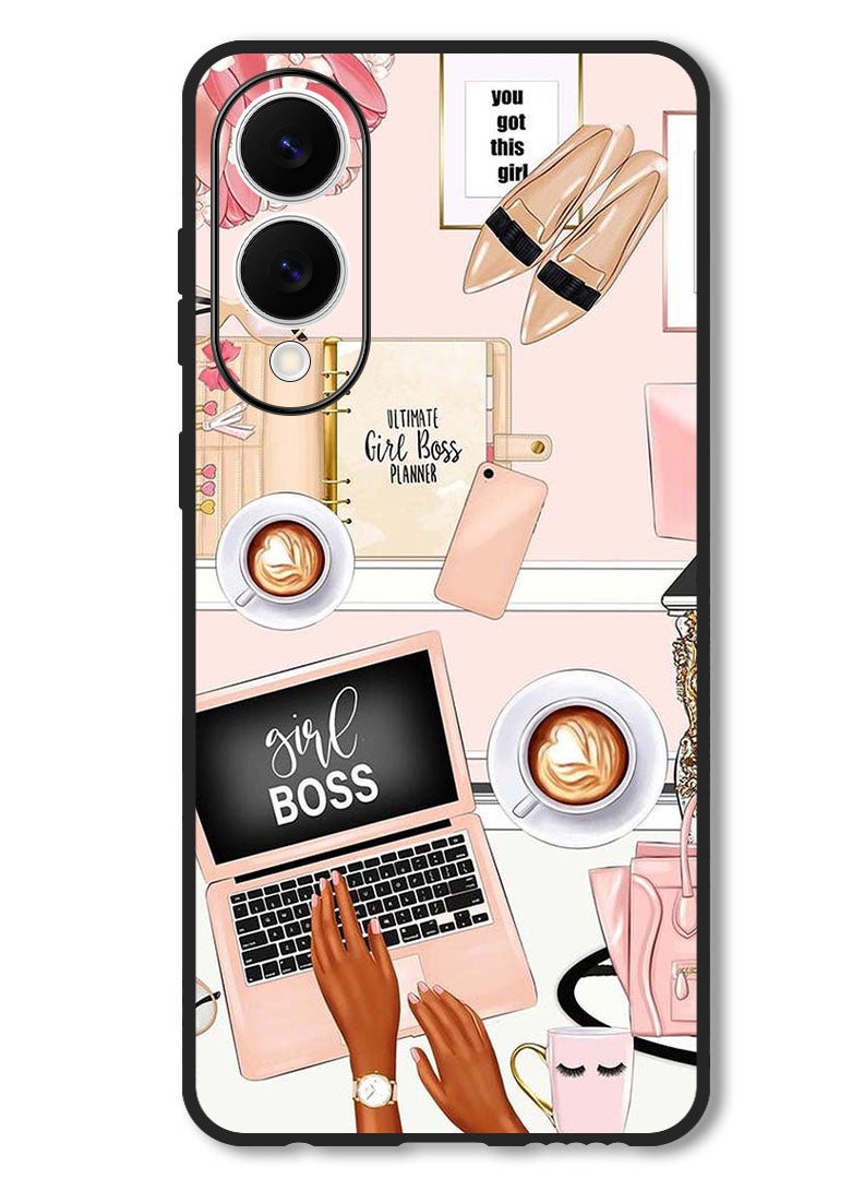 Theodor Case Compatible with Samsung Galaxy S25 Edge 6.7 Inch Protection Shockproof Bumper Cover Girl Boss Item - Image 1