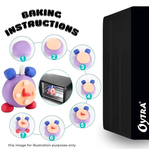 Oytra 500 Gram Signature Polymer Clay Oven Bake Clay for Jewellery Figurine Canes Making Bulk Pack (Black 25) - Image 4