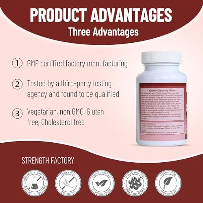 Wins Town Kidney Stone Cleaning Tablet, Support Stone Breaker, Cleanse & Restore, 60 Tablets - Image 3