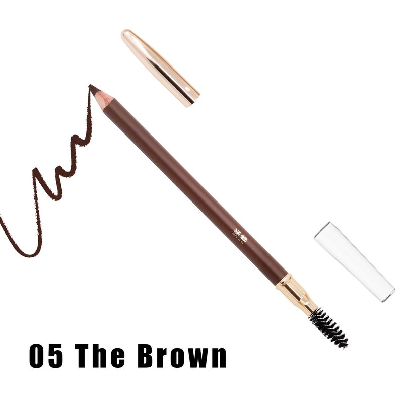 BODERMINCER 1pcs Eyebrow Pencil Longlasting Waterproof Durable Liner Eyebrow 5 Colors to Choose (5# Brown) - Image 2