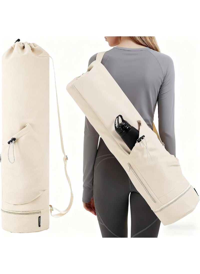 Soofam Yoga Mat Bag, Multi-Functional Storage Bag with Water Bottle Pocket and Bottom Wet Pocket, Exercise Yoga Mat Carrier for Women Men - Image 1