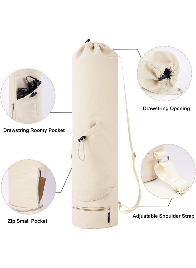 Soofam Yoga Mat Bag, Multi-Functional Storage Bag with Water Bottle Pocket and Bottom Wet Pocket, Exercise Yoga Mat Carrier for Women Men - Image 4