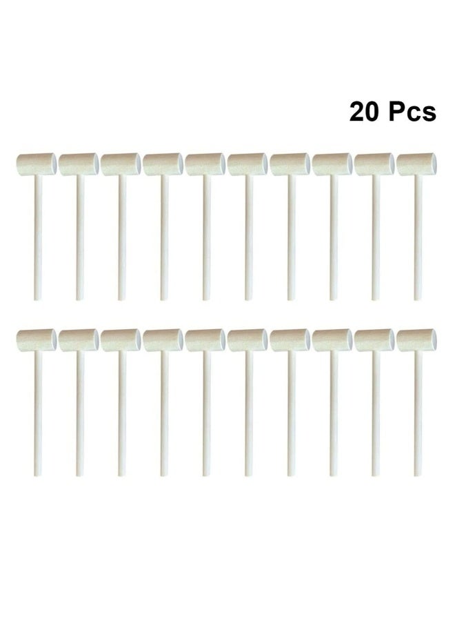 Mini Wooden Hammers, Kids Playing Learning Hammer Tools, Tiny Food Cracker Hammers, Miniature House Hammer Mallet Tools, Multi Purpose Hammer, Educational Toy for Kids, 20PcsRound  - Image 1