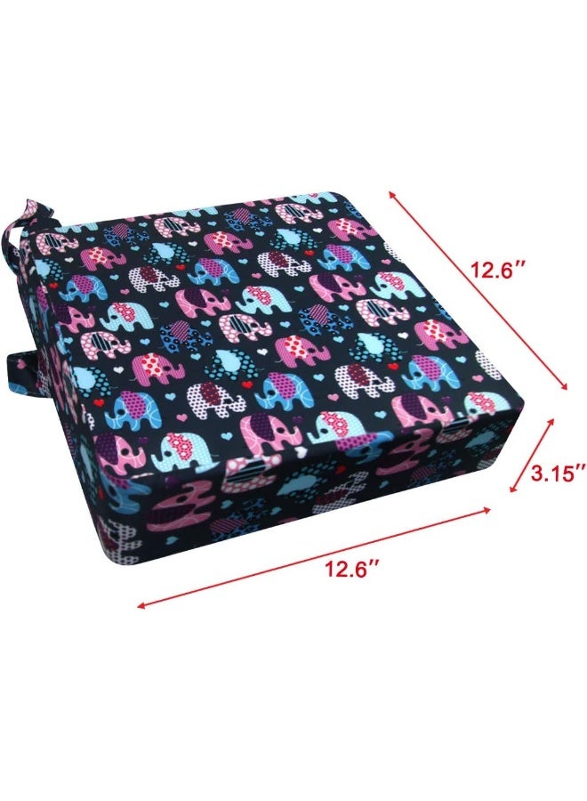 SUNMALL كرسي تعزيز للأطفال من صنمال لطاولة الطعام، وسادة زيادة للكرسي للأطفال، كرسي مرتفع قابل للتفكيك وقابل للتعديل، وسادة مقعد سميكة قابلة للغسل مع حزام - Image 2