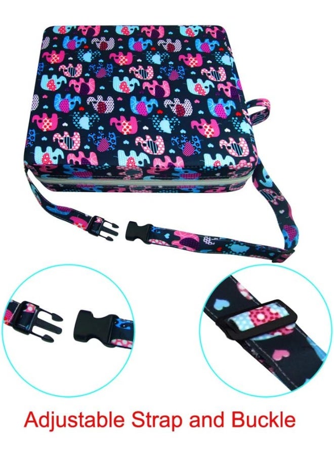 SUNMALL كرسي تعزيز للأطفال من صنمال لطاولة الطعام، وسادة زيادة للكرسي للأطفال، كرسي مرتفع قابل للتفكيك وقابل للتعديل، وسادة مقعد سميكة قابلة للغسل مع حزام - Image 4