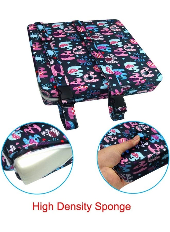 SUNMALL كرسي تعزيز للأطفال من صنمال لطاولة الطعام، وسادة زيادة للكرسي للأطفال، كرسي مرتفع قابل للتفكيك وقابل للتعديل، وسادة مقعد سميكة قابلة للغسل مع حزام - Image 3