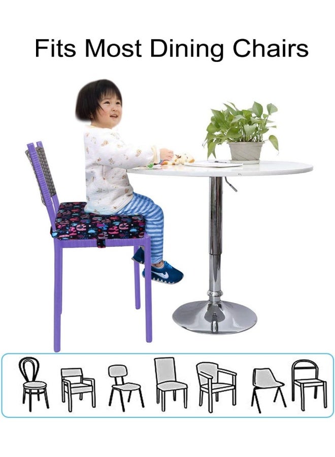 SUNMALL كرسي تعزيز للأطفال من صنمال لطاولة الطعام، وسادة زيادة للكرسي للأطفال، كرسي مرتفع قابل للتفكيك وقابل للتعديل، وسادة مقعد سميكة قابلة للغسل مع حزام - Image 5
