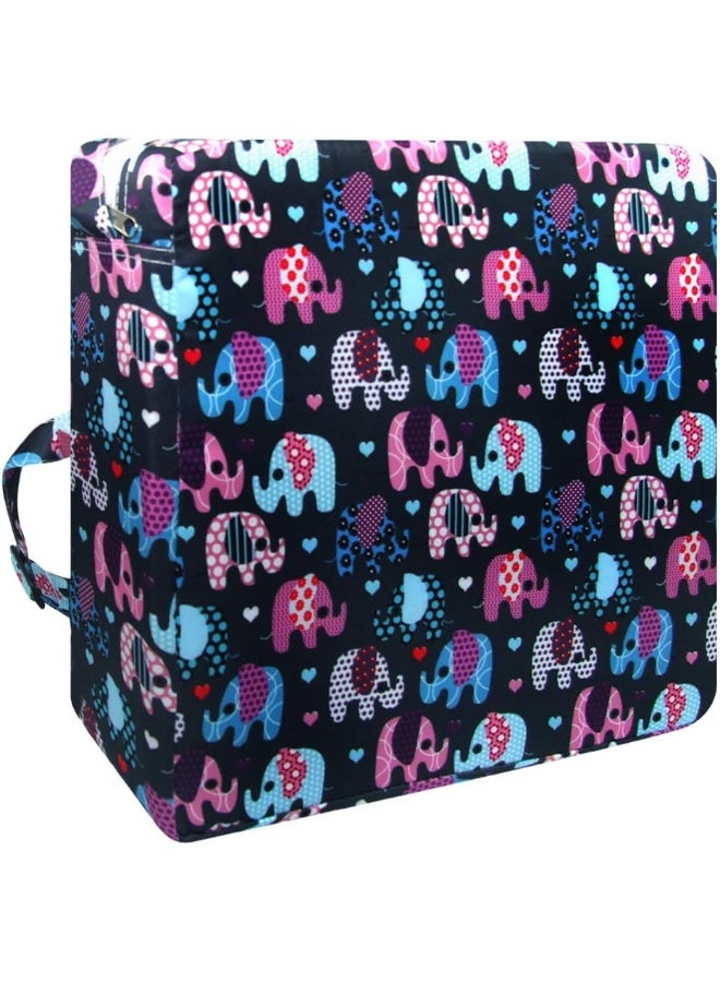 SUNMALL كرسي تعزيز للأطفال من صنمال لطاولة الطعام، وسادة زيادة للكرسي للأطفال، كرسي مرتفع قابل للتفكيك وقابل للتعديل، وسادة مقعد سميكة قابلة للغسل مع حزام - Image 1