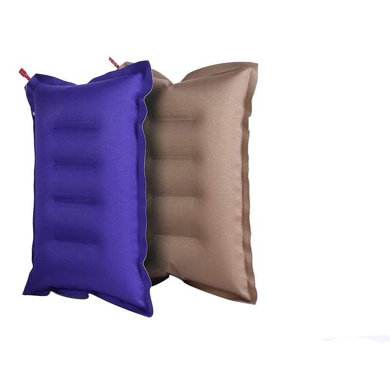 Shivam Mart Pack of 2 Cotton Fabric Travelling Pillow with Air Pump Cotton Air Pillow(Multi Color)  - Image 1