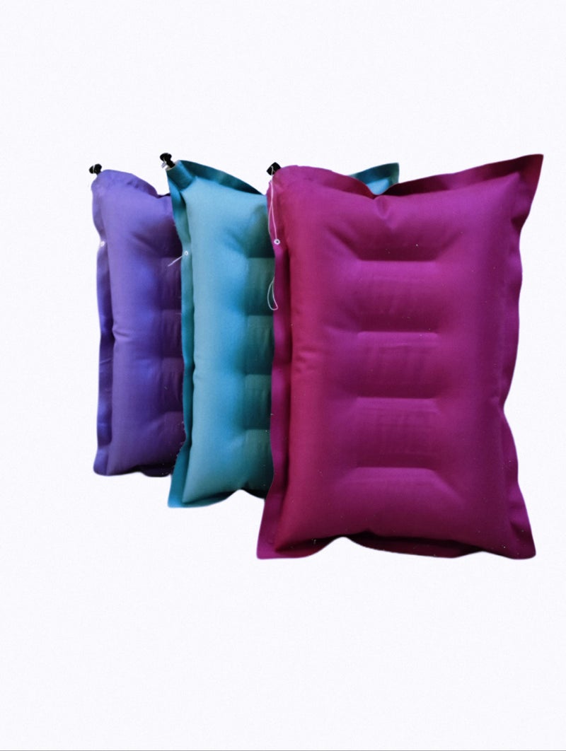 Shivam Mart Pack of 2 Cotton Fabric Travelling Pillow with Air Pump Cotton Air Pillow(Multi Color)  - Image 5