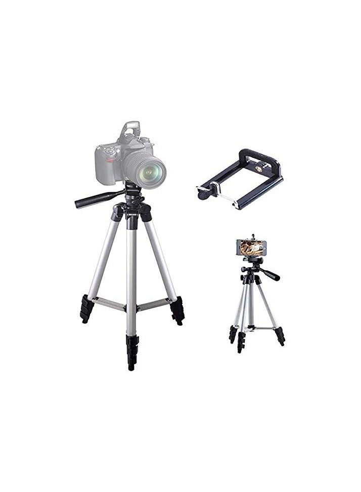 ستاند "حامل ثلاثي احترافي للكاميرا بطول 3.5 قدم - تصميم أنيق باللون الفضي/الأسود للاستقرار والتنوع" - Image 5