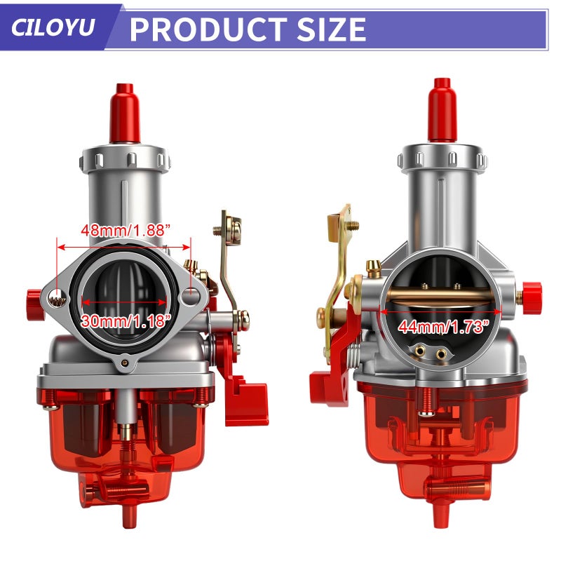 Ciloyu Pz30 30Mm Carburetor With Exhaust Header Pipe Muffler Stage 2 Kit Replacement For Predator 420Cc 301Cc 389Cc Gx390 Gx340 Gx270 Gx240 13Hp 11Hp Engine Mini Bike Go Kart Cart Parts Accessories - Image 3