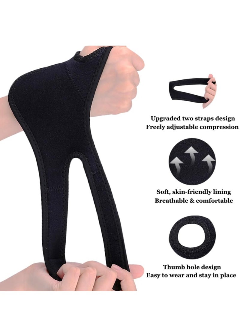 Excefore Wrist Brace Wraps, Arm Compression Hand Support, for Tendonitis, Arthritis, Carpal Tunnel Pain Relief, Comfortable Wrist Guard Stabilizers for Women Men Fitness, Black - Image 2