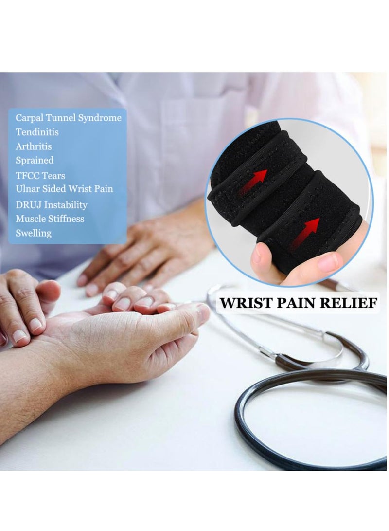 Excefore Wrist Brace Wraps, Arm Compression Hand Support, for Tendonitis, Arthritis, Carpal Tunnel Pain Relief, Comfortable Wrist Guard Stabilizers for Women Men Fitness, Black - Image 5