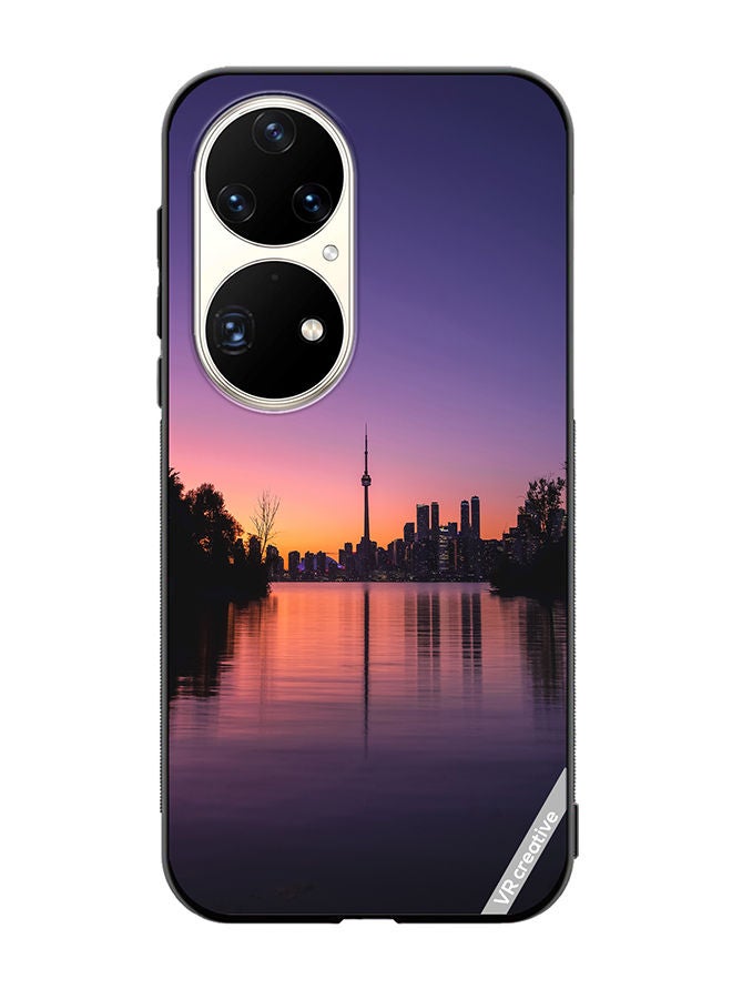 VR CREATIVE Protective Case Cover For Huawei P50 Pro City Sunrise Design Multicolour - Image 1