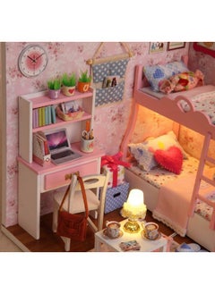 Flever Flever Dollhouse Miniature DIY House Kit Creative Room with Furniture and Cover for Romantic Artwork Gift(Mood for Love)  - Image 3