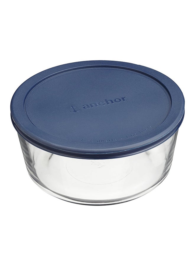 Anchor Hocking 7 C (1.7 Litre) Rnd Food Storage W/Navy Snugfit Lids - 85908L20 A/H - Image 1