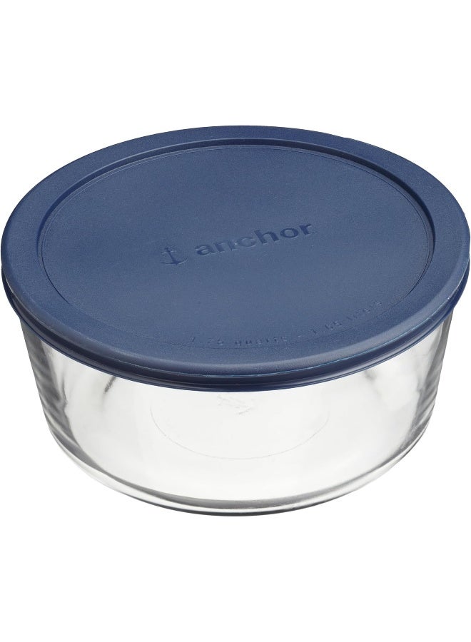 Anchor Hocking 7 C (1.7 Litre) Rnd Food Storage W/Navy Snugfit Lids - 85908L20 A/H - Image 2