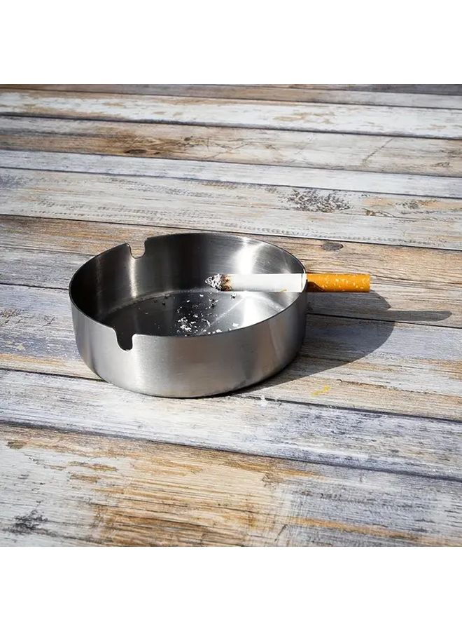 5pcs Stainless Steel Ashtrays Round with 3 Slots for Indoor Outdoor Use - Image 5