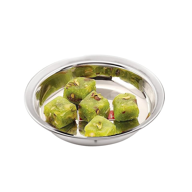 HAZEL Stainless Steel Snack BowlPlate Set Small Steel Plates Dish for Snacks Breakfast Plates Set of 12 420 ML - Image 5