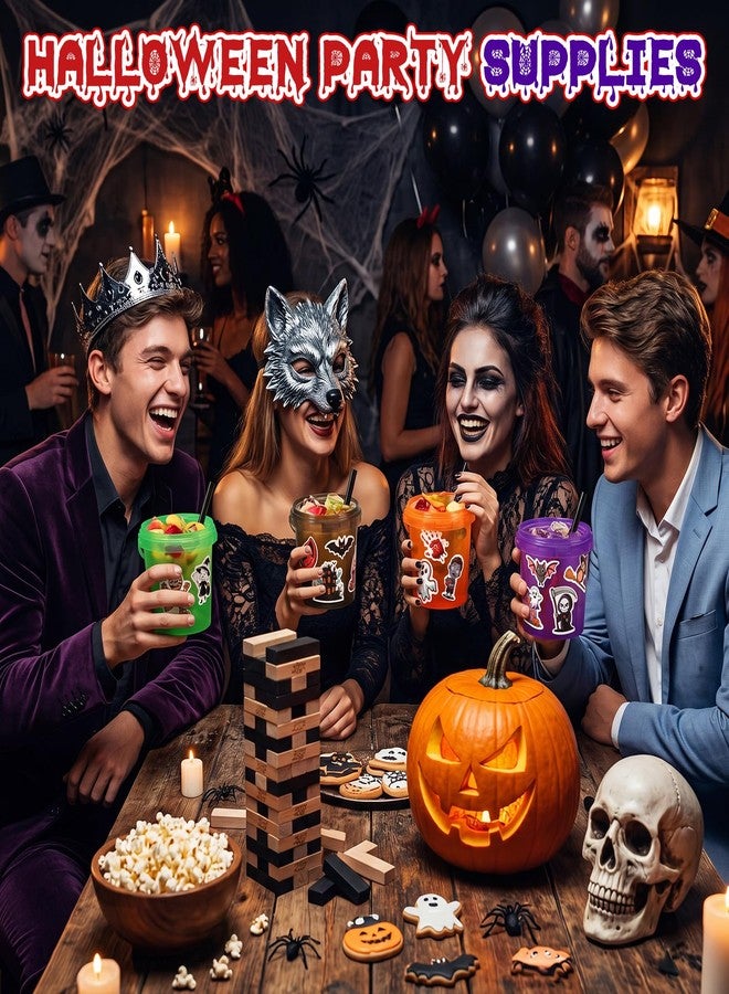 Funnymoom 34 oz Halloween Buckets with Straws Syringes - Image 5
