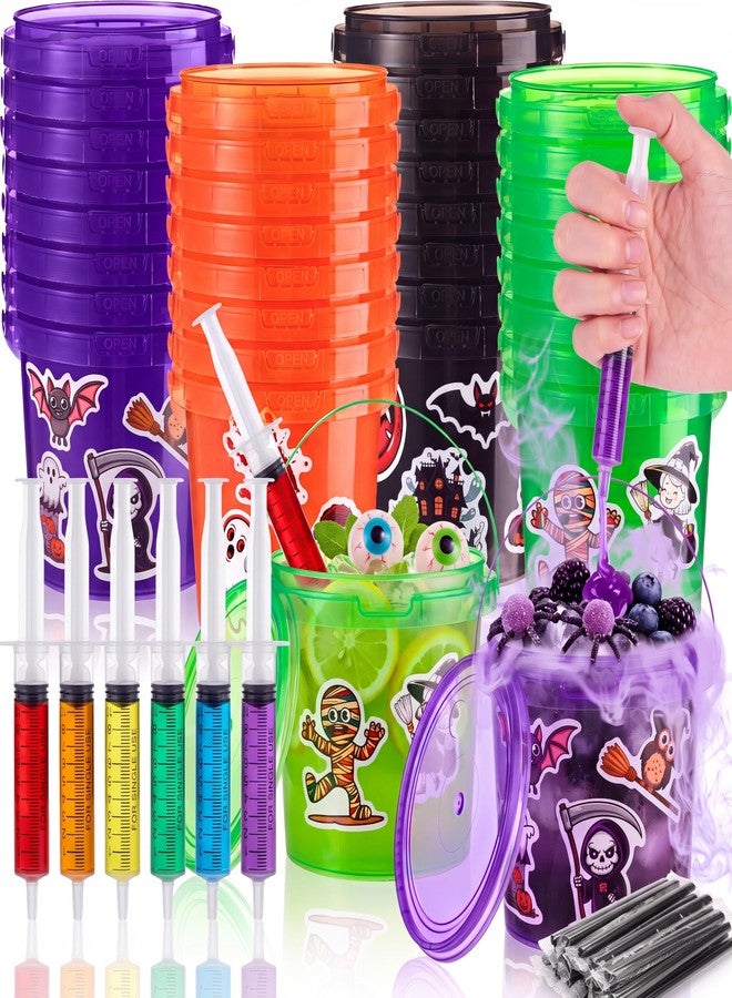 Funnymoom 34 oz Halloween Buckets with Straws Syringes - Image 1