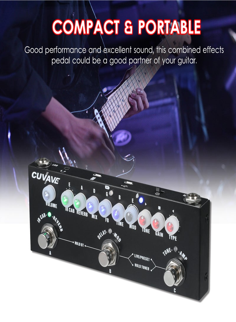 CUVAVE CUBE BABY Portable Multifunctional Electric Guitar Combined Effect Pedal with Wireless Music Playback Phone Recording Audio Interface Function - Image 5
