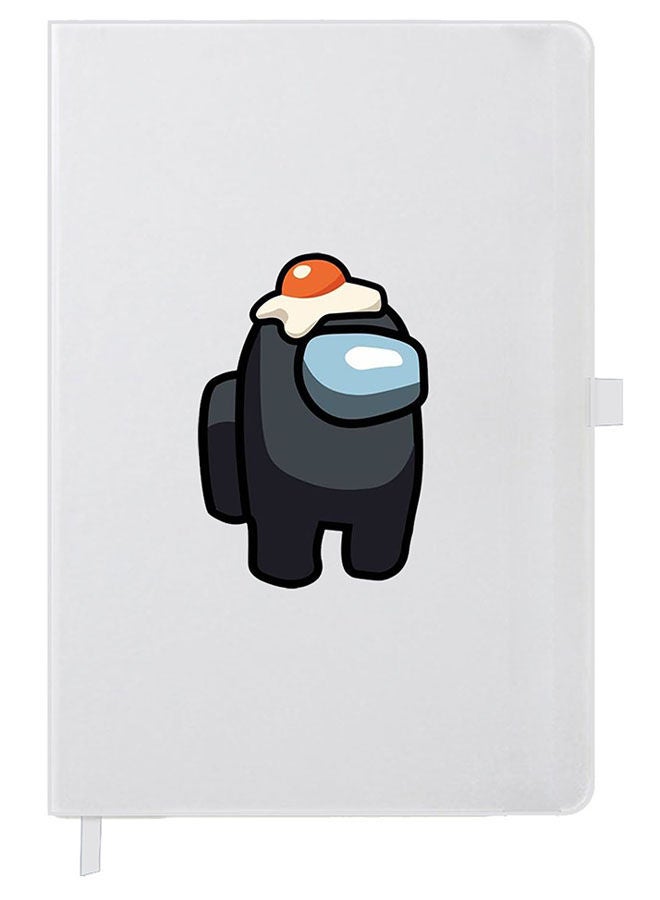 Theodor Designer A5 Thick White Hardcover Notebook Among Us Omlet - Image 1