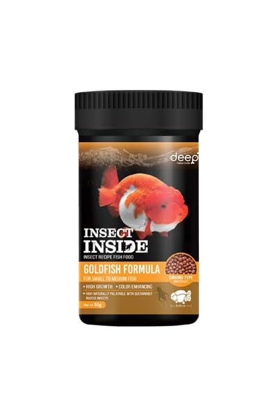 Deep Insect Inside (Cricket) for High Protein Super Premium Gold Fish Formula for High Growth & Colour Enhancing Sinking Micro Pellet 50 Gm,All Life Stages - Image 1