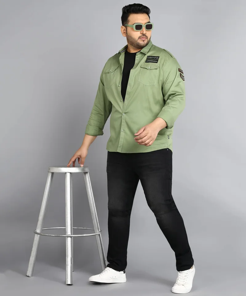 Urbano Fashion  Urbano Plus Men's Black Regular Fit Washed Jeans Stretchable  | Best Price UAE