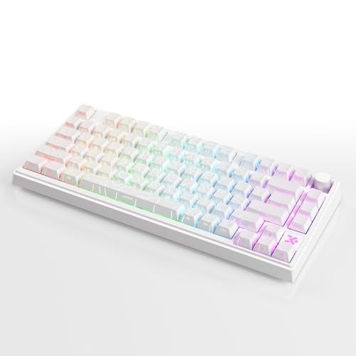 MOLGRIA x SKYLOONG 75% Gaming Keyboard, GK75 HE USB Wired Magnetic-Switch Mechanical Keyboard with Cherry Profile Double-Shot PBT Keycaps, South-Facing RGB Backlit and Knob(White Horizon Line) - Image 3