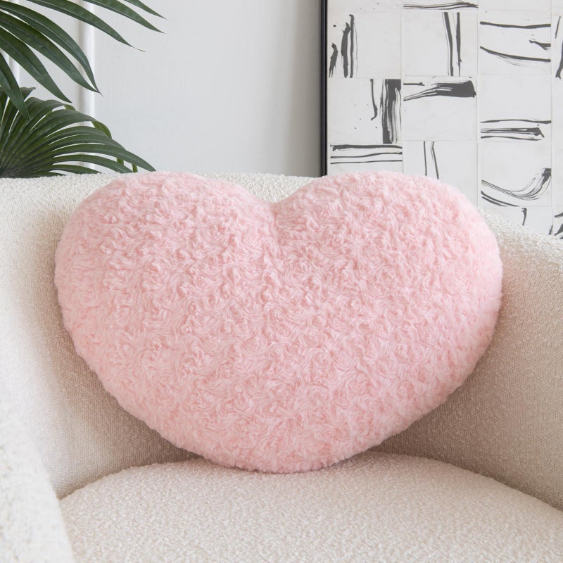 ZCNYCLAM وسادة Zcnyclam Heart وسادة ناعمة على شكل قلب مع غرفة زخرفية وسائد لأريكة السرير كرسي أريكة على شكل قلب لطيف وسادة وسادة رمي لغرفة نوم (وردي صغير 12.9 "" × 9.8 "") - Image 1