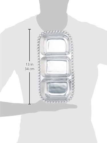 Mariposa Pearled Small 3-Section Server - Image 3