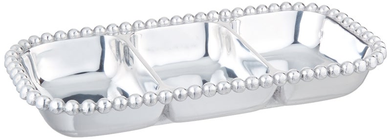 Mariposa Pearled Small 3-Section Server - Image 4