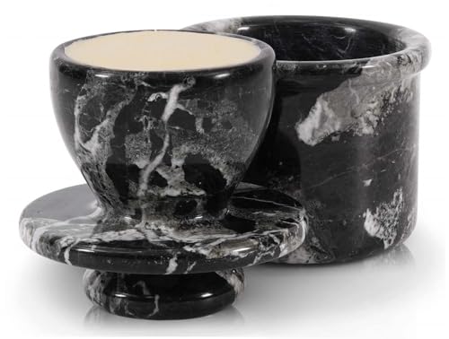 Radicaln Marble Butter keeper 425 Inches Black Zebra Handmade French Butter Container For kitchen decor Ideal Butter Dish With Lid For Countertop Butter Crock For Counter With Water - Image 1