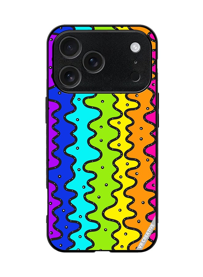 VR CREATIVE Protective Case Cover For Apple iPhone 17 Pro Color Strip Design Multicolour