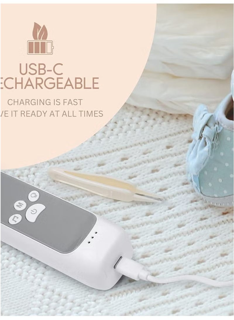 Nasal Aspirator for Baby,Baby Nose Suction Device with Food Grade Silicone Mouthpiece 3 Suction Modes and Advanced Soothing Music and Lighting Design, Electric Nose Suction for Baby-Rechargable