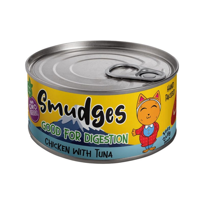 Smudges Adult Cat Chicken Flakes With Tuna In Soft Jelly 80g