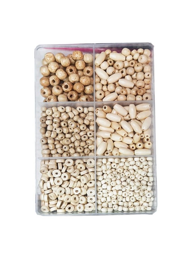 eshoppee - eshoppee Wood Beads, Multicolour, 950 pcs - Image 1