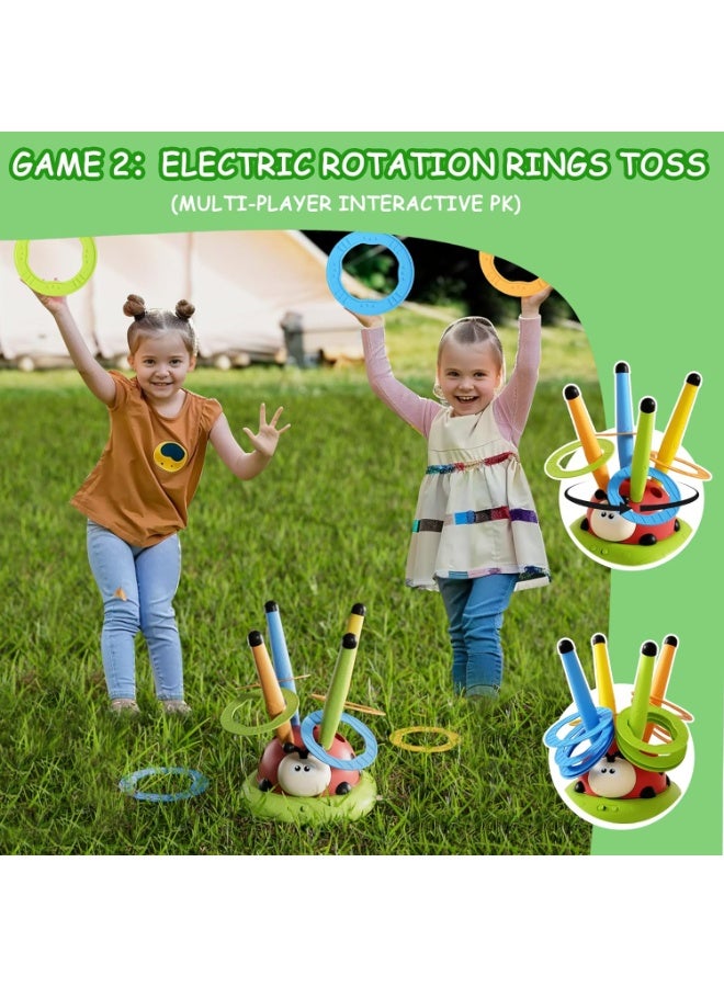 5 in 1 Musical Jump Toys, Ring Toss Game Stomping Launch Rocket Launcher for Kids, Obstacle Avoidance & Jump Squating Toy Games Remote Control Outdoor & Indoor Toys for Ages 4-8 8-13 - Image 5
