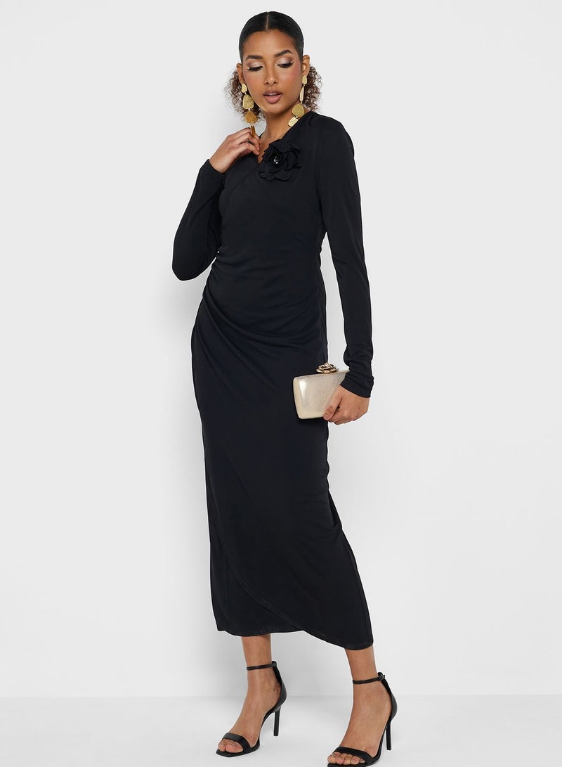 Montania Long Sleeve Midi Dress - Image 1