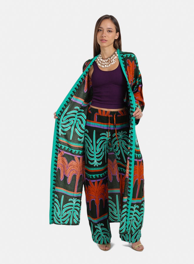 Carina كارديغان مزخرف بأشجار النخيل - Image 1