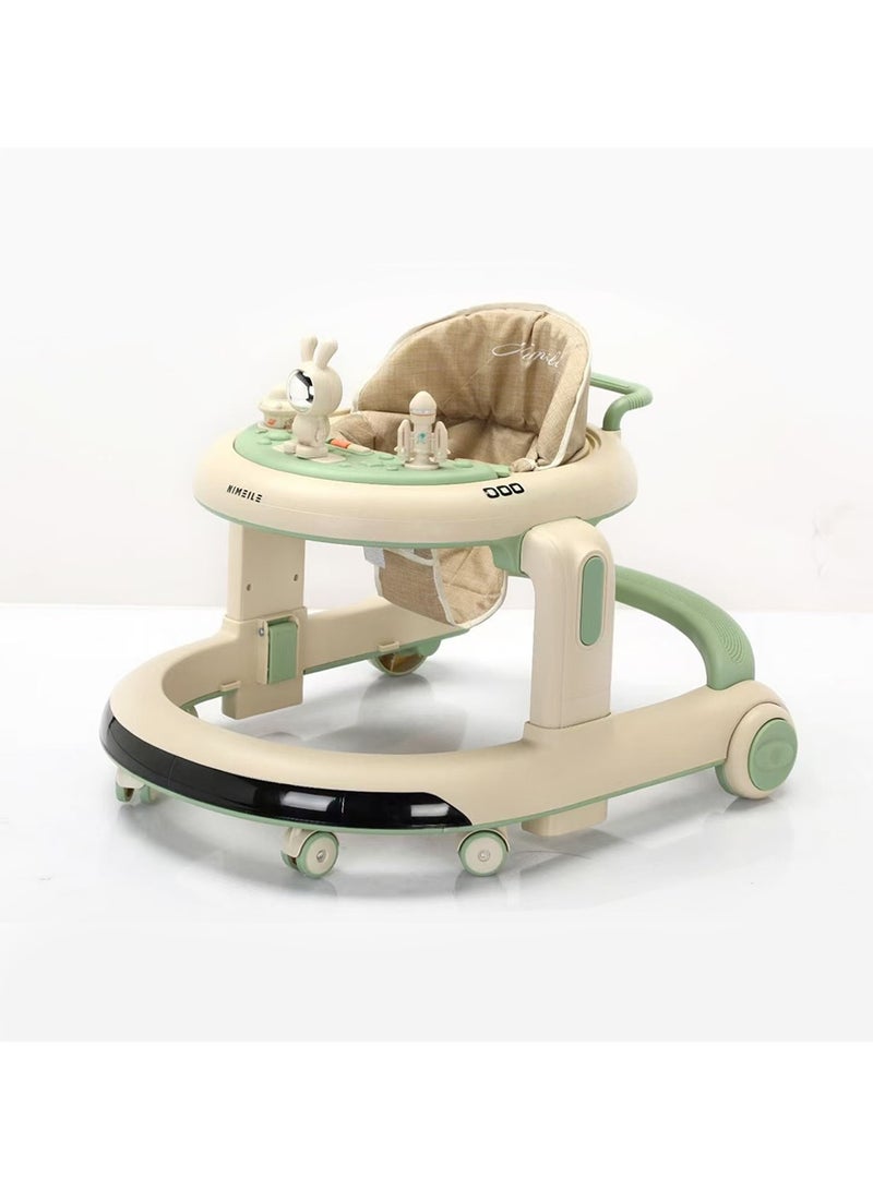 DANIM Baby Walker Toddler Push Walker with LED Lights Music Feeding Tray & Removable Toys Tray Adjustable Height and Seat - Image 1