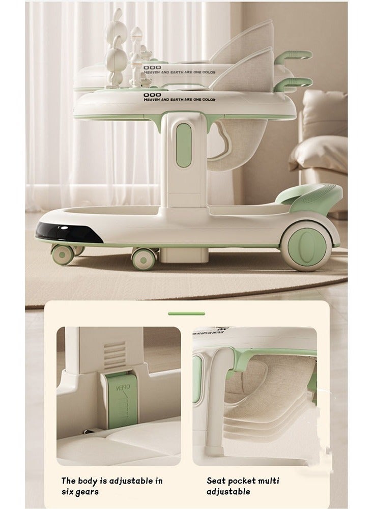 DANIM Baby Walker Toddler Push Walker with LED Lights Music Feeding Tray & Removable Toys Tray Adjustable Height and Seat - Image 3