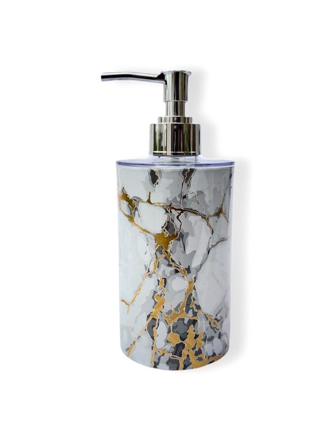 EMOH ROCED liquid Soap Dispenser|Sanitizer Dispenser, Lotion, Shampoo Dispenser | Handwash Bottle for Kitchen | Soap Dispenser for Wash Basin 300ML (Marble White) - Image 1