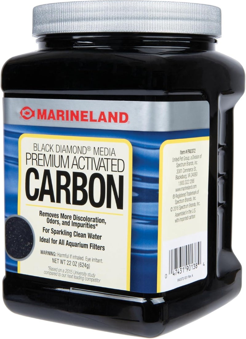 Marineland Black Diamond Premium Activated Carbon - 22 Ounces Filter Media for Aquariums - Image 1